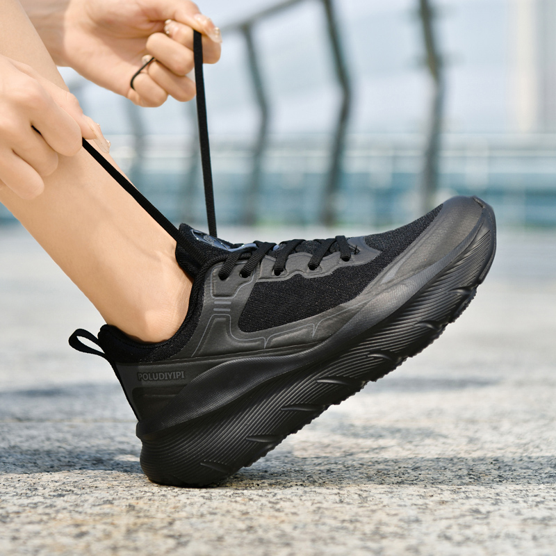 Women Shoes Zoom - อาร์ฟาสเต็ป เมน วีเมนรองเท้าวิ่งตาข่ายสีดำ พื้นรองเท้าหนา ระบายอากาศได้ดี รองเท้าผ้าใบกีฬาสำหรับวิ่งจ๊อกกิ้ง