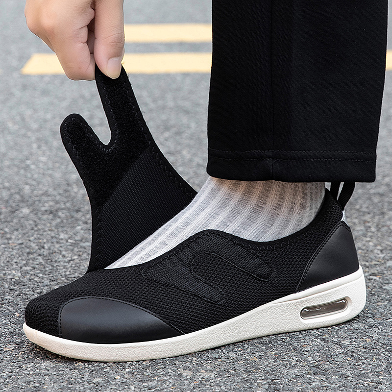 Women'S Shoes With Bunions - รองเท้าผู้สูงอายุแบบปรับได้สำหรับผู้ที่มีอาการบวม รองเท้าสำหรับผู้ป่วยเบาหวาน เท้าอวบ นิ้วโป้งเท้ากว้าง นิ้วโป้งเก รองเท้าออร์โธปดิกส์สำหรับนิ้วโป้งเท้าเอียงออกด้านนอก