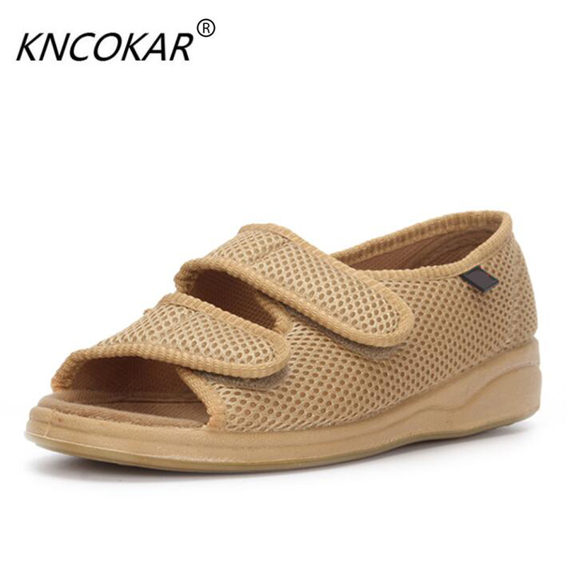 Women'S Shoes Back To School - Peep-toe เบาหวานเท้าขยาย magic stick thumb outerwear