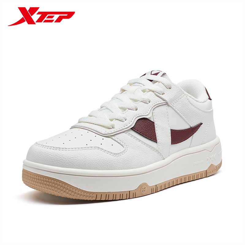 Women Shoes Zoom - รองเท้า Xtep สำหรับผู้หญิง รองเท้าลำลองสำหรับฤดูหนาว เพิ่มการรองรับแรงกระแทก รองเท้าผ้าใบแบบนุ่มสำหรับกิจกรรมกลางแจ้ง