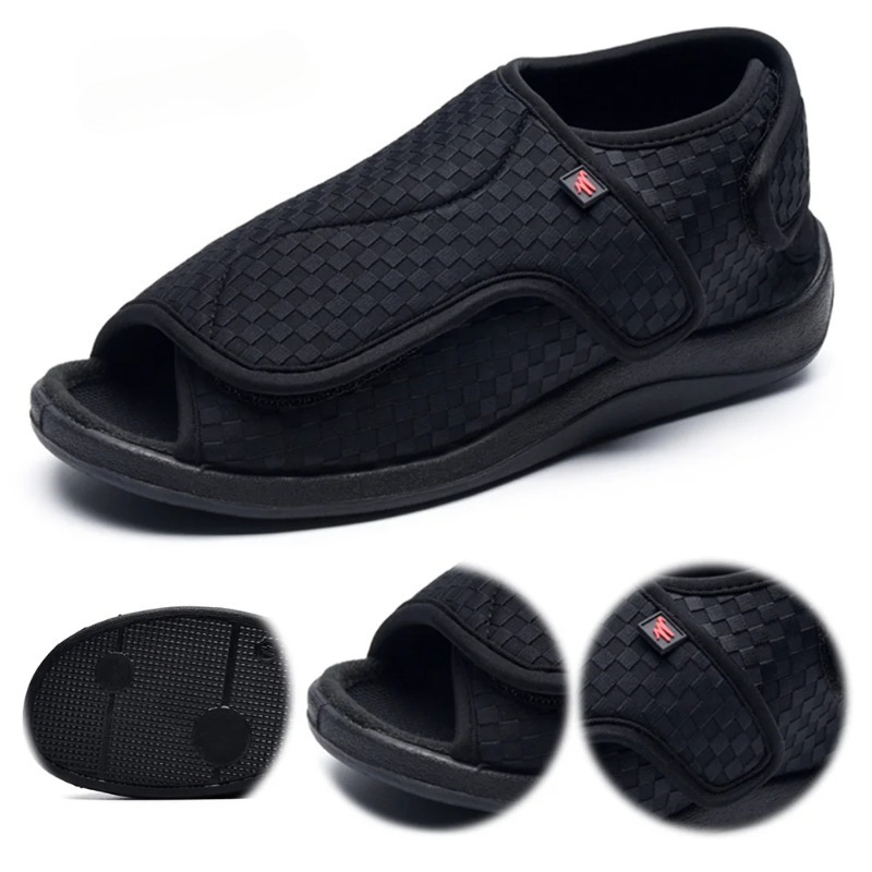 Women'S Shoes Extra Wide - รองเท้าแตะสำหรับผู้ป่วยเบาหวาน ผู้หญิง ผู้ชาย รองเท้าเบาหวานแบบกว้างพิเศษ รองเท้าแตะแบบปรับได้สำหรับเท้าบวม สำหรับใส่ในบ้าน