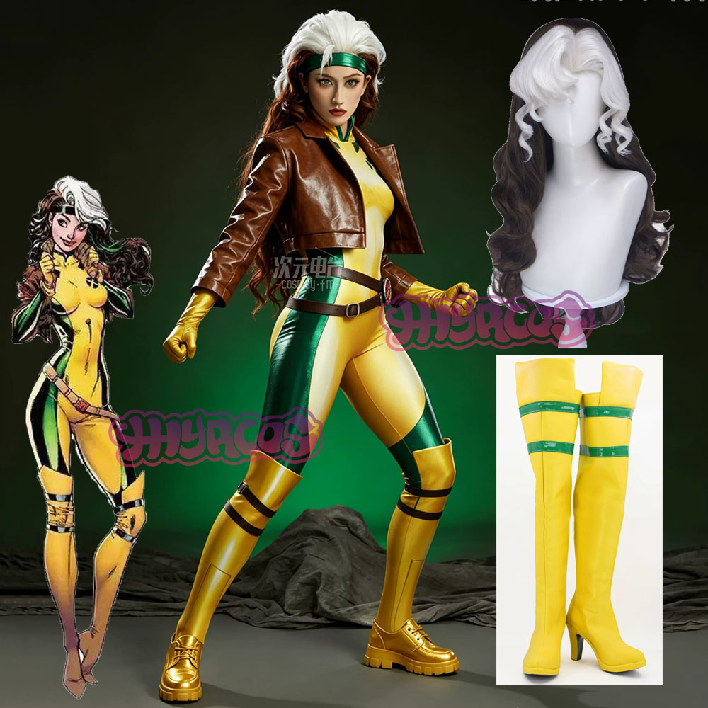Women'S Shoes Yellow - อะนิเมะแอนนา มารีคอสเพลย์เครื่องแต่งกายเกมผู้หญิงสีเหลืองชุดบอดี้สูทคอสเพลย์ RRoguee ชุดวิกผมฮาโลวีนรองเท้าอุปกรณ์เสริม
