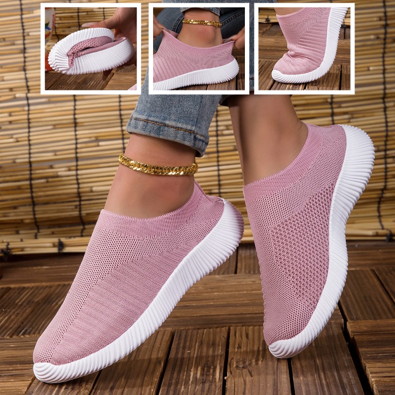 Women Shoes Store - รองเท้าผ้าใบผู้หญิง ระบายอากาศได้ดี ผ้าถักแบบตาข่าย สวมใส่สบาย แบบผูกเชือก แฟชั่นทันสมัย