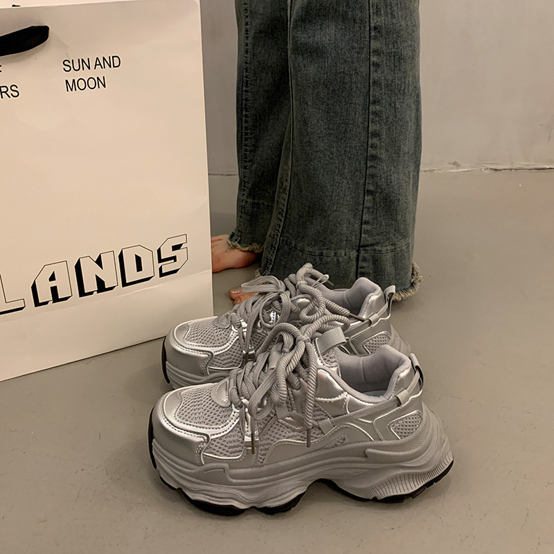 Women Shoes Store - รองเท้าผ้าใบแพลตฟอร์มสำหรับผู้หญิง รุ่น 2026 รองเท้ากีฬาแบบลำลอง พื้นหนา กันลื่น