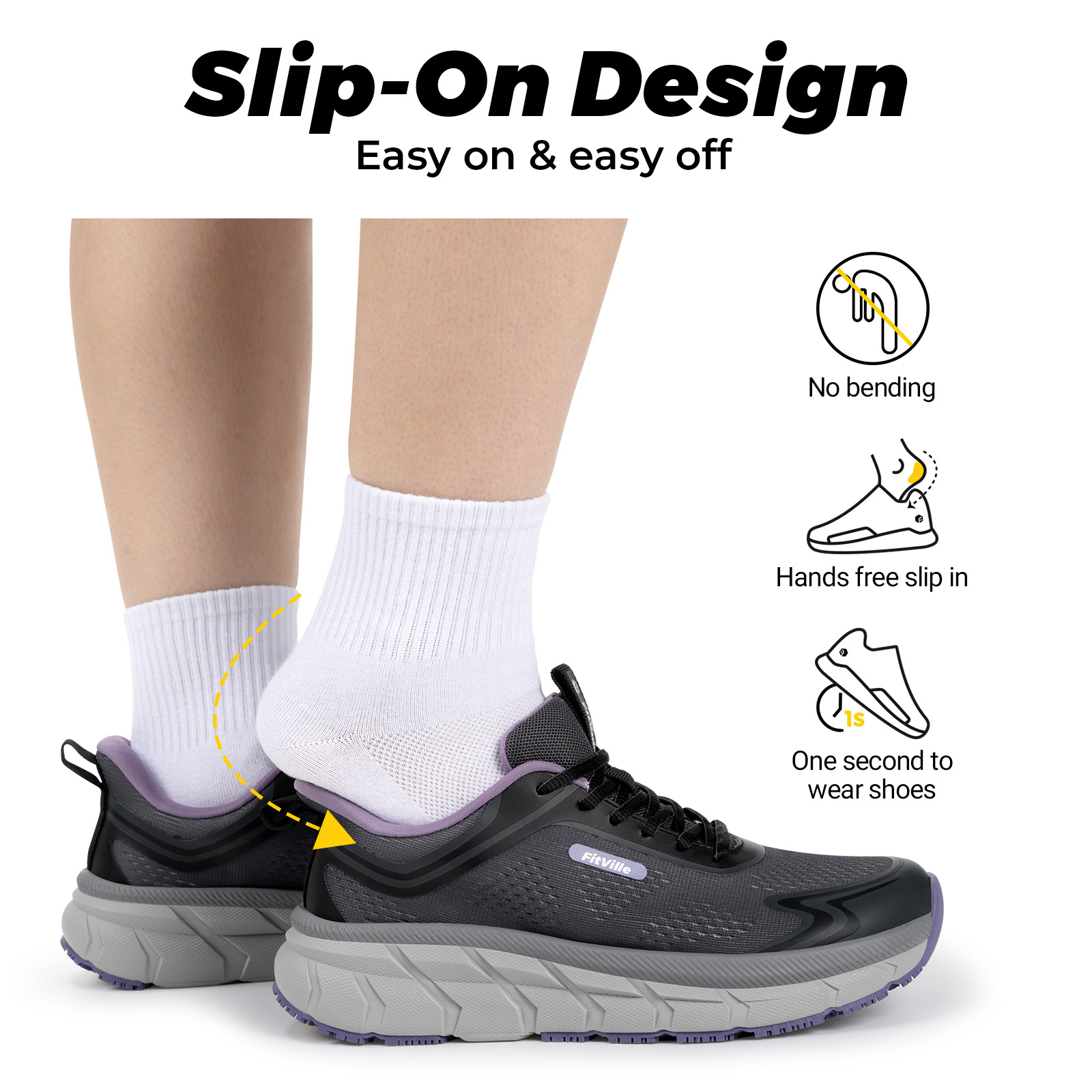 รองเท้ากีฬาสำหรับผู้หญิง Fitvi - Women'S Shoes Extra Wide บทวิจารณ์และราคา