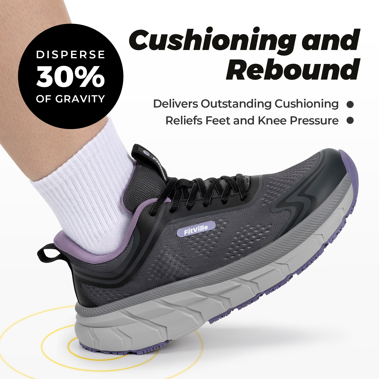 รองเท้ากีฬาสำหรับผู้หญิง Fitvi - Women'S Shoes Extra Wide บทวิจารณ์และราคา