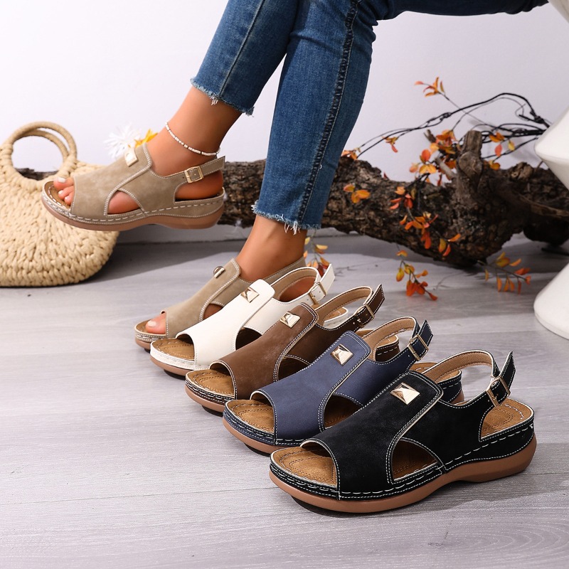 รองเท้าส้นเตารีดแบบสวมเปิดนิ้ว - Women'S Shoes With Bunions บทวิจารณ์และราคา