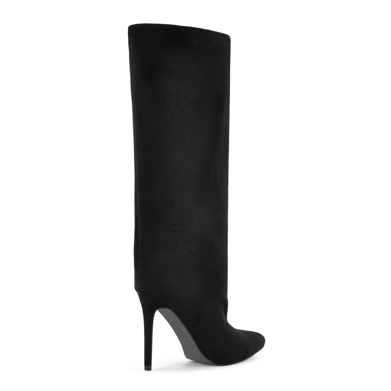 รองเท้าบูทหุ้มข้อสูงสีดำหนังกล - Women'S Shoes Extra Wide บทวิจารณ์และราคา