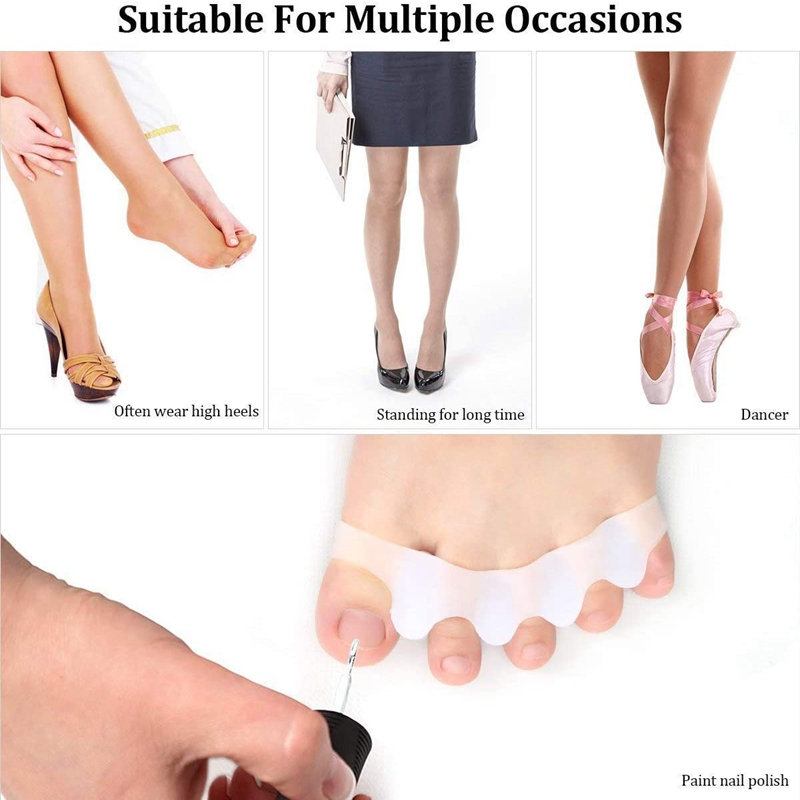 แผ่นซิลิโคนแยกนิ้วเท้า 1 คู่ ส - Women'S Shoes With Bunions บทวิจารณ์และราคา