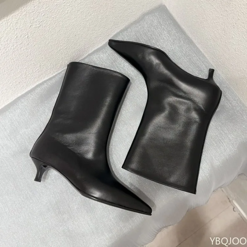รองเท้าบูทสั้นทรงหัวแหลมแบบใหม - Women'S Shoes Extra Wide บทวิจารณ์และราคา