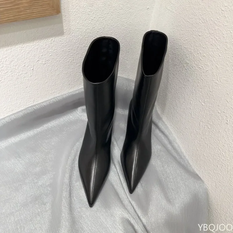 รองเท้าบูทสั้นทรงหัวแหลมแบบใหม - Women'S Shoes Extra Wide บทวิจารณ์และราคา