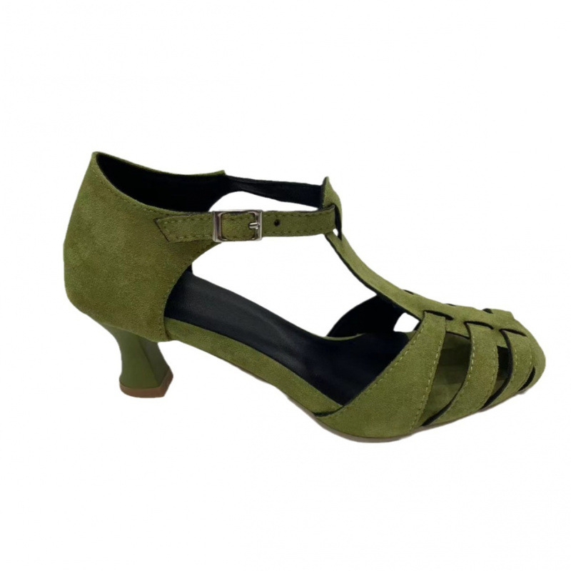 รองเท้าส้นเตี้ยแบบ T-Strap สีเ - Women'S Shoes Kitten Heels บทวิจารณ์และราคา