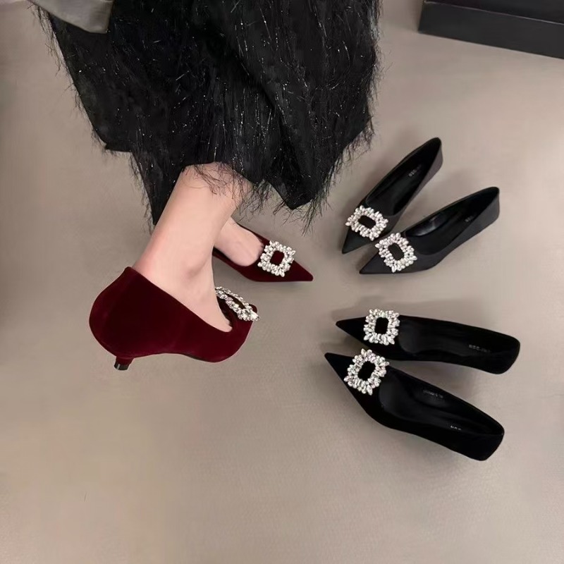 รองเท้าส้นสูงสตรีแบบหัวเหลี่ยม - Women'S Shoes Kitten Heels บทวิจารณ์และราคา