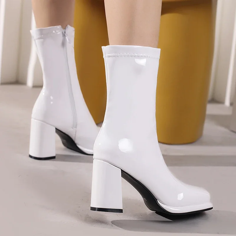 รองเท้าบูทส้นสูงแบบสั้นสำหรับผ - Women'S Shoes Yellow บทวิจารณ์และราคา