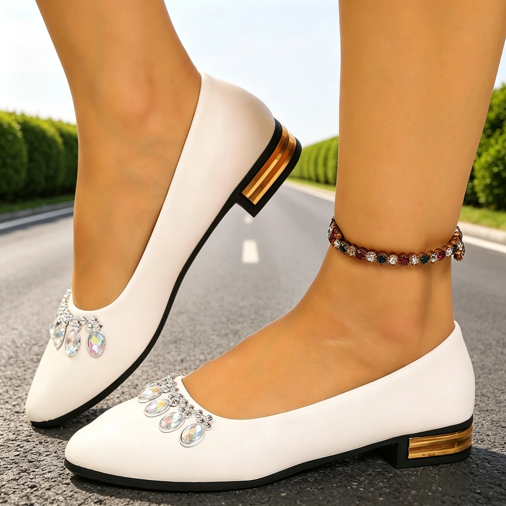 รองเท้าส้นแบนสำหรับผู้หญิง หัว - Women Shoes Store บทวิจารณ์และราคา