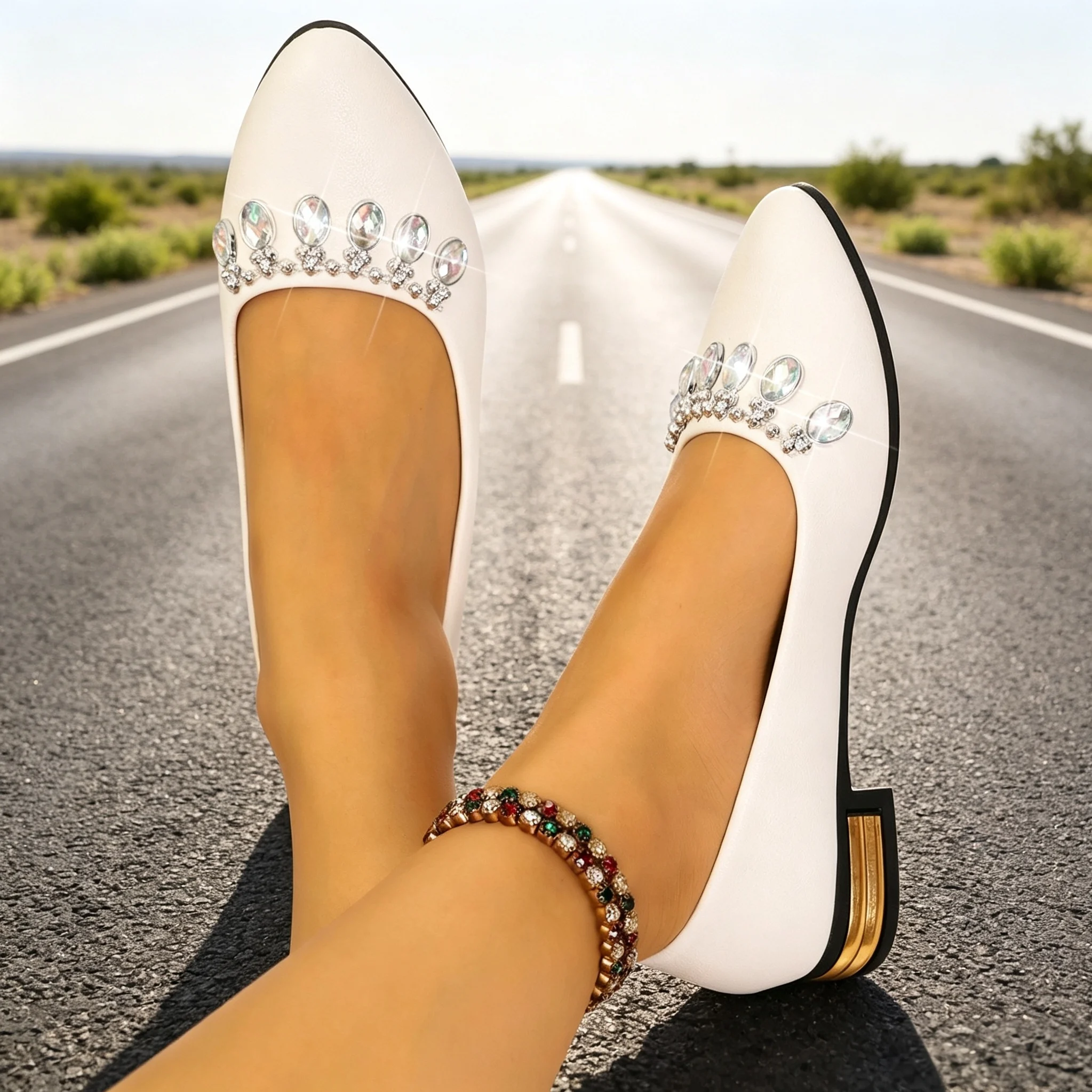 รองเท้าส้นแบนสำหรับผู้หญิง หัว - Women Shoes Store บทวิจารณ์และราคา