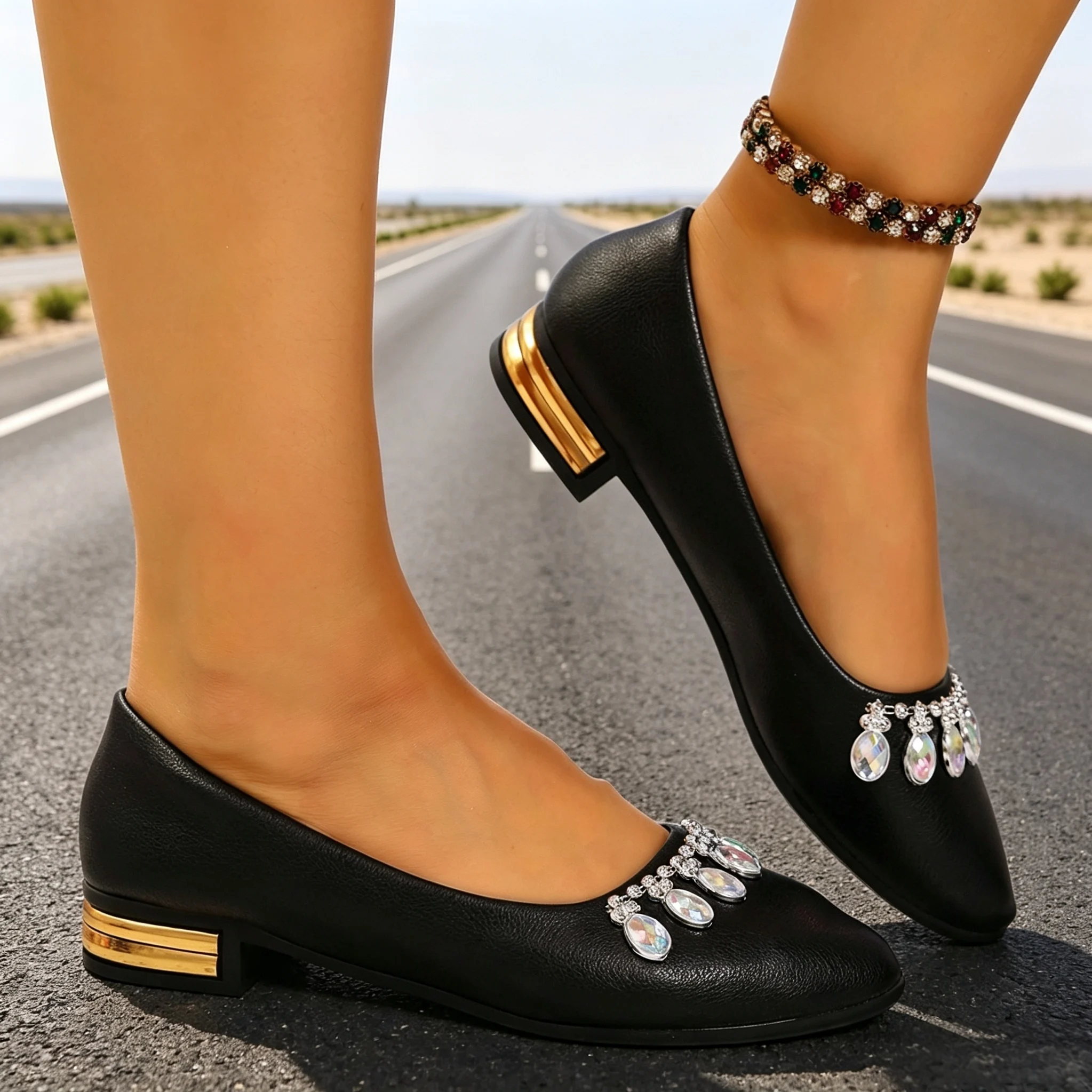 รองเท้าส้นแบนสำหรับผู้หญิง หัว - Women Shoes Store บทวิจารณ์และราคา