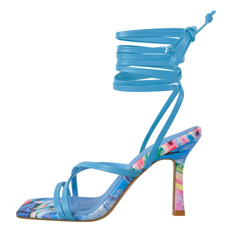 รองเท้าส้นสูงแบบสายรัดเส้นเล็ก - Women'S Shoes Yellow บทวิจารณ์และราคา