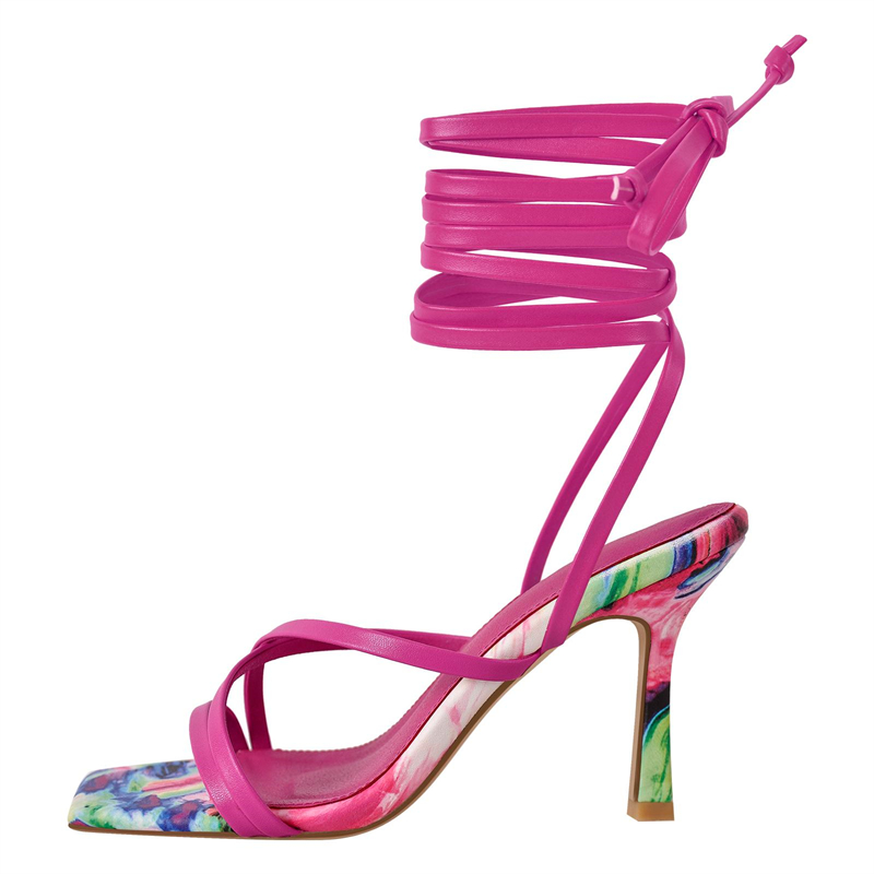 รองเท้าส้นสูงแบบสายรัดเส้นเล็ก - Women'S Shoes Yellow บทวิจารณ์และราคา