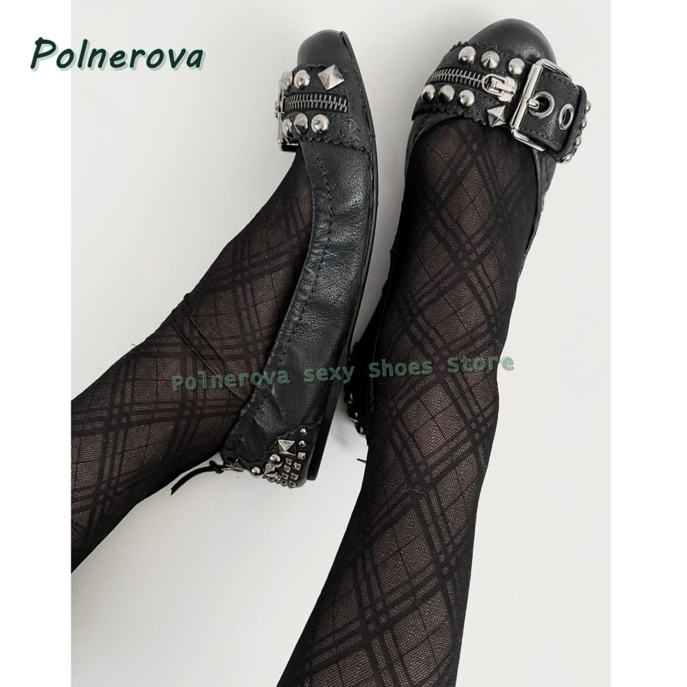รองเท้าส้นเตี้ยแบบมีซิปประดับต - Mary Jane Shoes บทวิจารณ์และราคา
