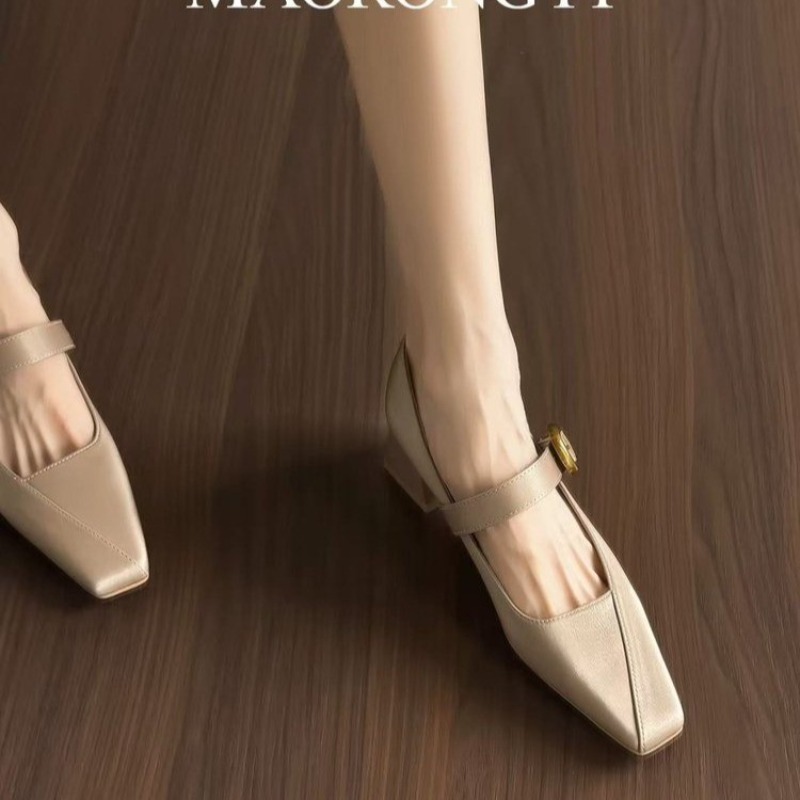 รองเท้าส้นเตี้ยแบบสวม รุ่น New - Mary Jane Shoes บทวิจารณ์และราคา