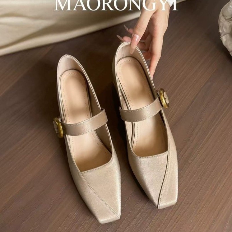 รองเท้าส้นเตี้ยแบบสวม รุ่น New - Mary Jane Shoes บทวิจารณ์และราคา
