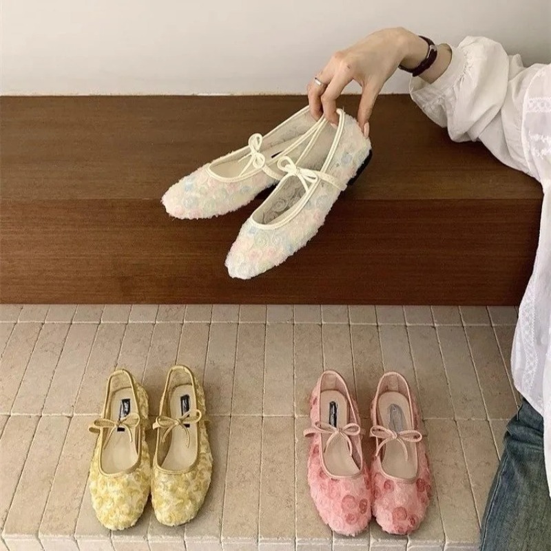 รองเท้าแมรี่เจนตาข่ายลายกุหลาบ - Mary Jane Shoes บทวิจารณ์และราคา