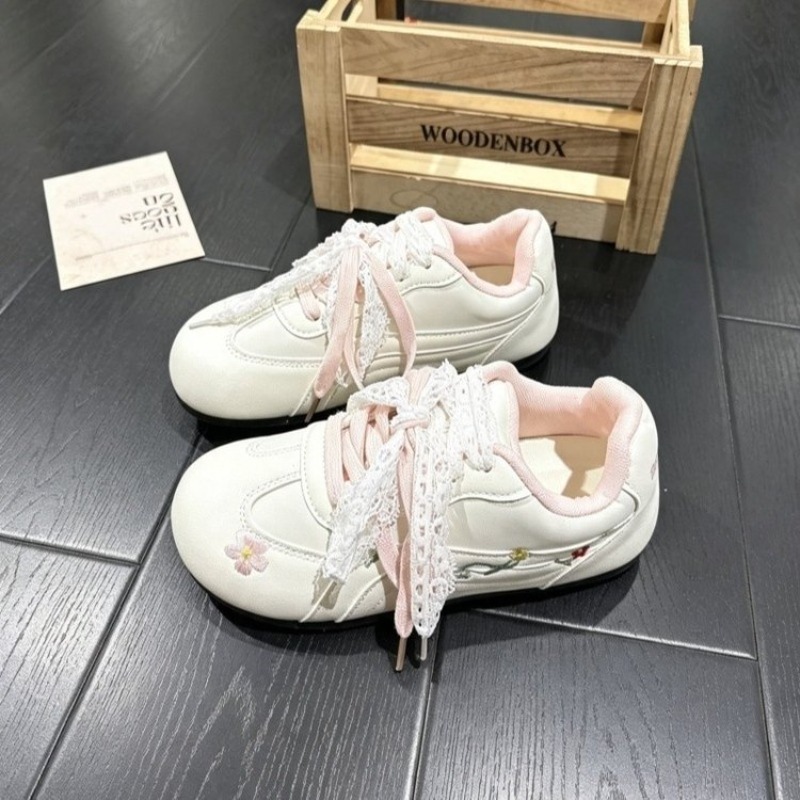 รองเท้าผ้าใบผู้หญิง ลายปักดอกไ - Women'S Shoes Back To School บทวิจารณ์และราคา