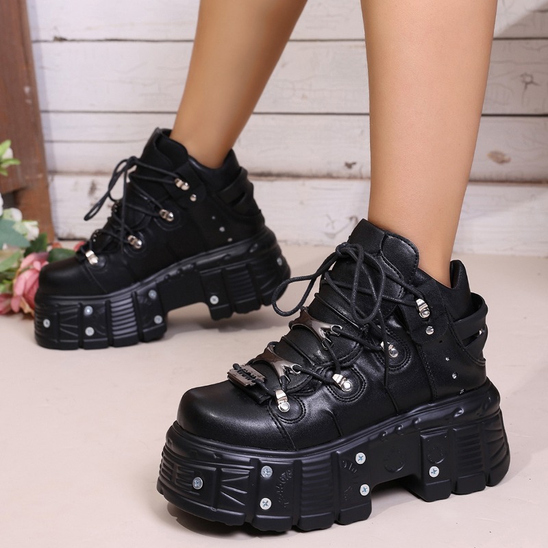 รองเท้าผู้หญิงสไตล์พังก์แบบผูก - Women Shoes Store บทวิจารณ์และราคา
