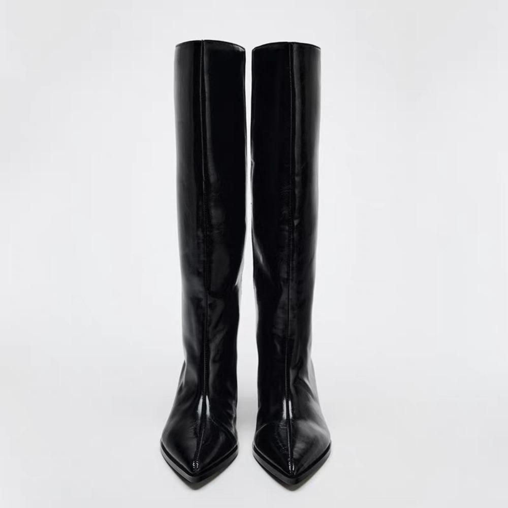 รองเท้าบูททรงสูงปลายแหลมแบบมีส - Women'S Shoes Extra Wide บทวิจารณ์และราคา