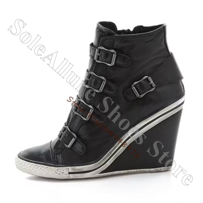 รองเท้าผ้าใบหุ้มข้อสีเทาแบบมีห - Women Shoes Store บทวิจารณ์และราคา
